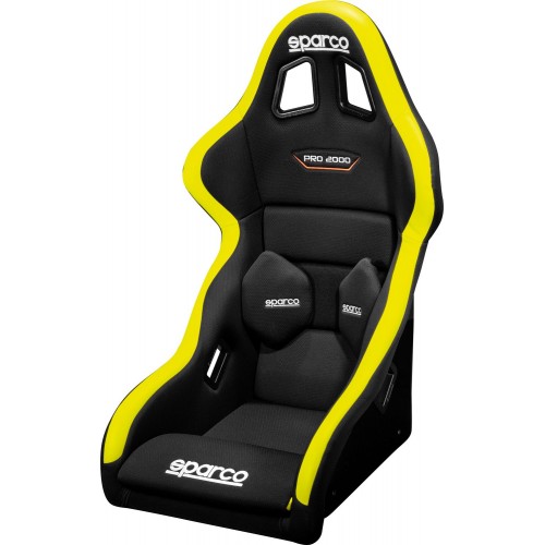 Сидіння для сімрейсингу Sparco Pro 2000 Gaming, чорний/жовтий