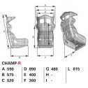 Спортивное сиденье (ковш) OMP Champ-R