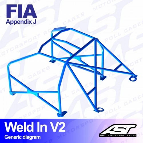 Каркас безопасности CITROËN ZX 3-doors Hatchback WELD IN V2