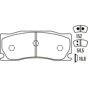 Тормозные колодки Ferodo DS 2500, передняя ось FRP3134H