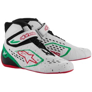 Ботинки для картинга Alpinestars Tech 1KX v3, белый/зелёный