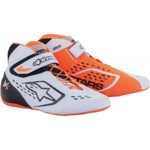 Ботинки для картинга Alpinestars Tech 1KX v2, белый/оранжевый/чёрный