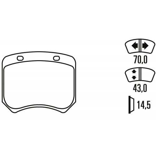 Тормозные колодки Ferodo DS 2500, задняя ось FCP825H