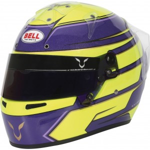 Шлем BELL KC7 CMR Lewis Hamilton Edition, синий/жёлтый