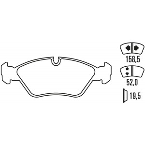 Тормозные колодки Ferodo DS Performance, передняя ось FDS256