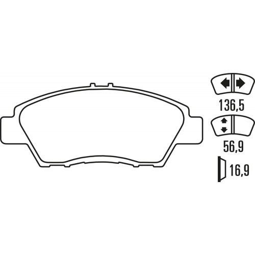 Тормозные колодки Ferodo DS 2500, передняя ось FCP4404H