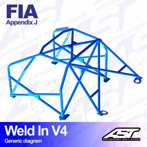 Каркас безопасности BMW (E46) 3-Series 2-doors Coupe RWD WELD IN V4