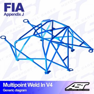 Каркас безопасности FIAT Seicento (Type 187) 3-doors Hatchback FWD MULTIPOINT WELD IN V4