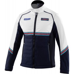 Куртка Sparco Softshell Martini Racing, белый/тёмно-синий