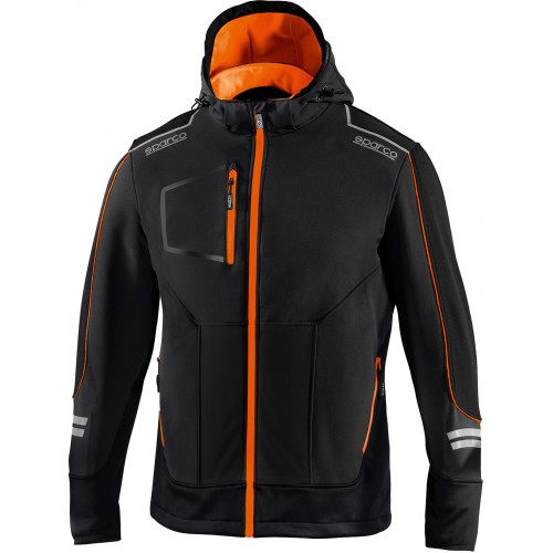 Куртка Sparco Tech Soft-Shell, чёрный/оранжевый