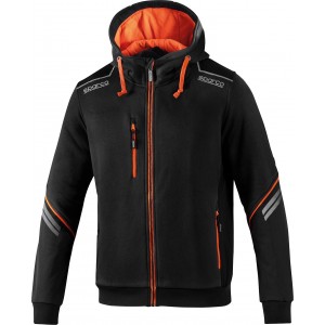 Куртка Sparco Tech Hooded Full-Zip, чёрный/оранжевый
