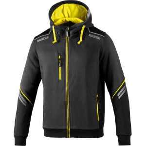 Куртка Sparco Tech Hooded Full-Zip, серый/жёлтый