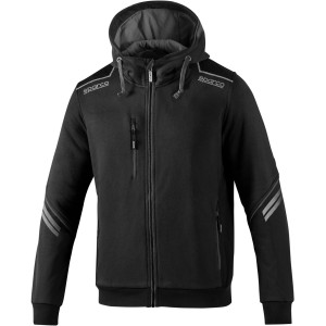 Куртка Sparco Tech Hooded Full-Zip, чёрный/серый