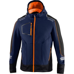 Куртка Sparco Tech Soft-Shell, тёмно-синий/оранжевый