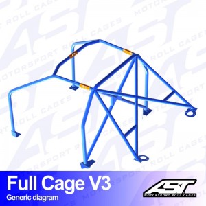 Каркас безопасности PEUGEOT 407 Coupe (6C/J ) 2-doors Coupe FULL CAGE V3