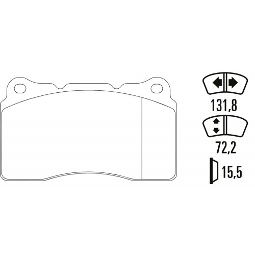 Гальмівні колодки Ferodo DS Performance, передня вісь FDSE6006