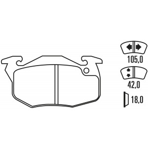 Тормозные колодки Ferodo DS 3000, задняя ось FCP393R