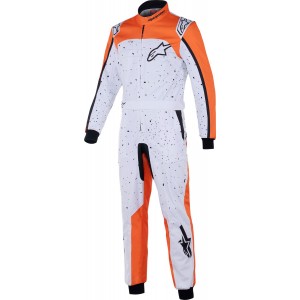 Комбинезон для картинга Alpinestars KMX9 v3 Graph 6, белый/оранжевый