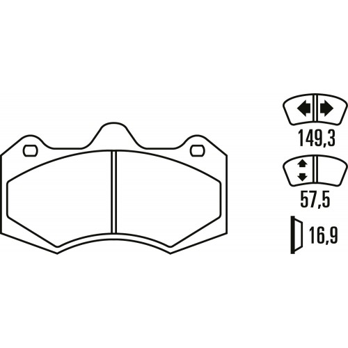 Тормозные колодки Ferodo DS Performance, передняя ось FDSR3084