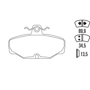 Тормозные колодки Ferodo DS 3000, задняя ось FCP408R