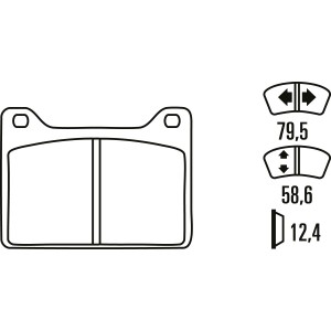 Тормозные колодки Ferodo DS 2500, передняя ось FRP3108H