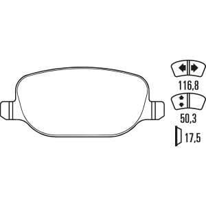 Тормозные колодки Ferodo DS Performance, задняя ось FDS1795