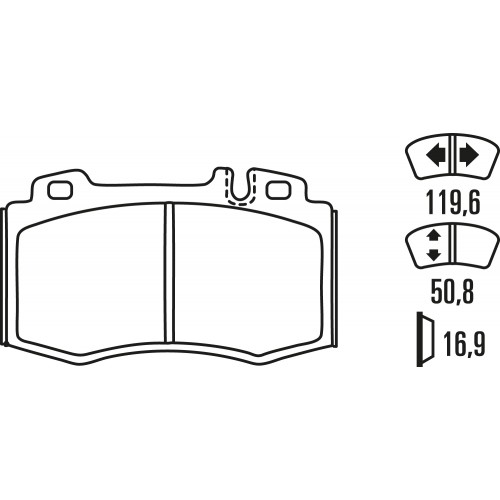 Тормозные колодки Ferodo DS 2500, передняя ось FCP1661H