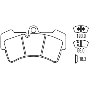 Тормозные колодки Ferodo DS Performance, передняя ось FDS1625