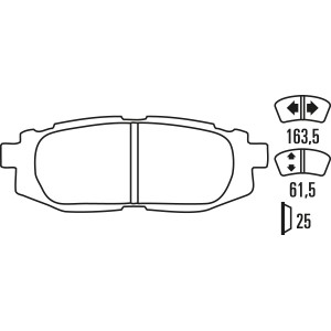 Тормозные колодки Ferodo DS Performance, задняя ось FDS4187