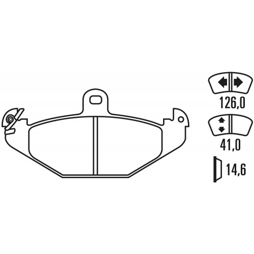 Тормозные колодки Ferodo DS 2500, задняя ось FCP878H