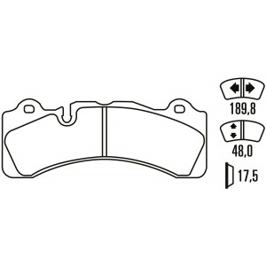 Тормозные колодки Ferodo DS 2500, передняя ось FRP3099H