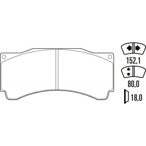 Тормозные колодки Ferodo DS 3000, передняя ось FRP3144R