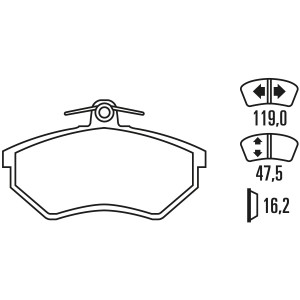 Тормозные колодки Ferodo DS 3000, передняя ось FCP774R