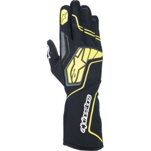 Перчатки для картинга Alpinestars Tech 1KX v4, чёрный/жёлтый