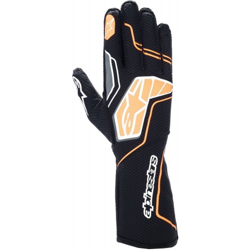 Перчатки для картинга Alpinestars Tech 1KX v4, чёрный/оранжевый