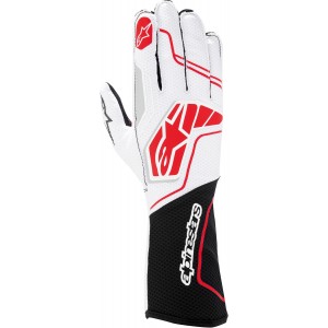 Перчатки для картинга Alpinestars Tech 1KX v4, чёрный/белый/красный