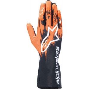 Перчатки для картинга Alpinestars Tech 1K v3, чёрный/оранжевый/белый