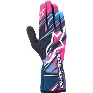 Перчатки для картинга Alpinestars Tech 1K Race v2 Competition, розовый/голубой