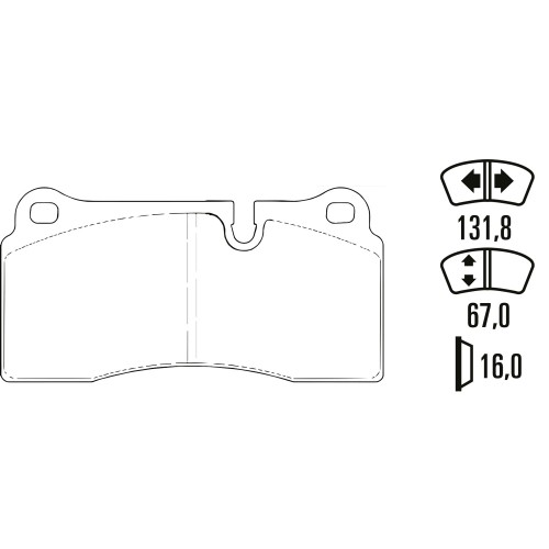 Тормозные колодки Ferodo DS Performance, задняя ось FDSR3028