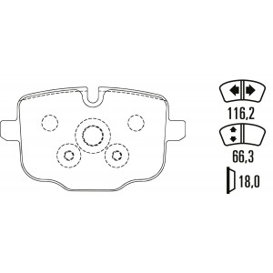 Тормозные колодки Ferodo DS Performance, задняя ось FDS4381