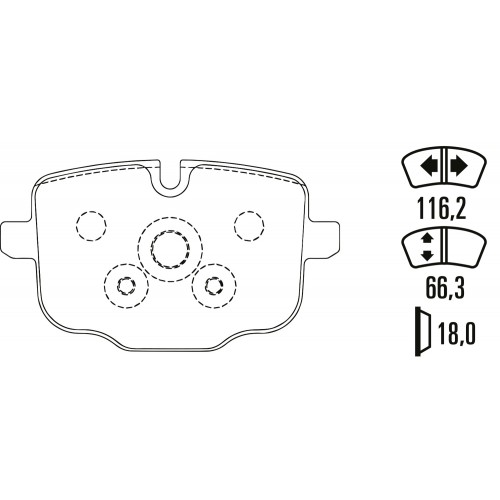 Тормозные колодки Ferodo DS Performance, задняя ось FDS4381