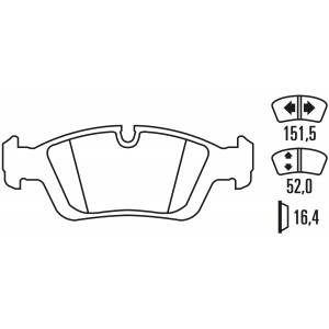 Тормозные колодки Ferodo DS Performance, передняя ось FDS725