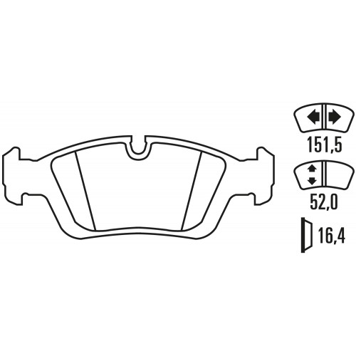 Гальмівні колодки Ferodo DS Performance, передня вісь FDS725