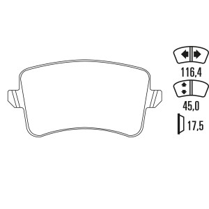 Тормозные колодки Ferodo DS Performance, задняя ось FDS4050