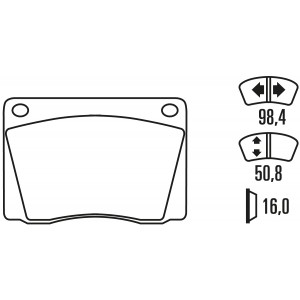 Тормозные колодки Ferodo DS 3000, передняя ось FCP9R