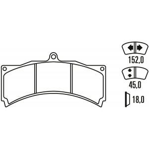 Тормозные колодки Ferodo DS 2500, передняя ось FRP3000H