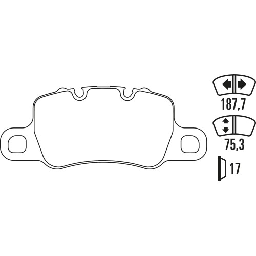 Тормозные колодки Ferodo DS 2500, задняя ось FCP4665H