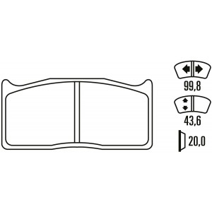 Тормозные колодки Ferodo DS 3000, задняя ось FRP308R