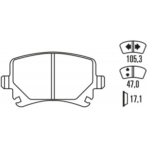 Тормозные колодки Ferodo DS Performance, задняя ось FDS1636