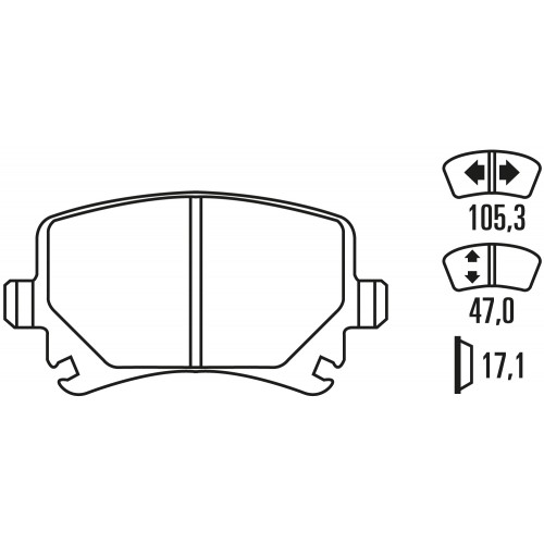 Тормозные колодки Ferodo DS Performance, задняя ось FDS1636